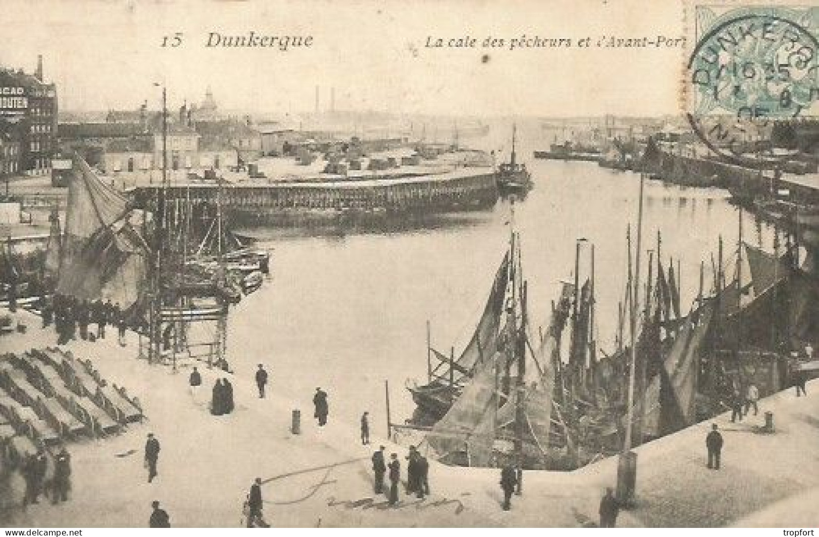 CPA Carte Postale 1905  DUNKERQUE 59  La Cale Des Pécheurs Et L'avant Port - Dunkerque