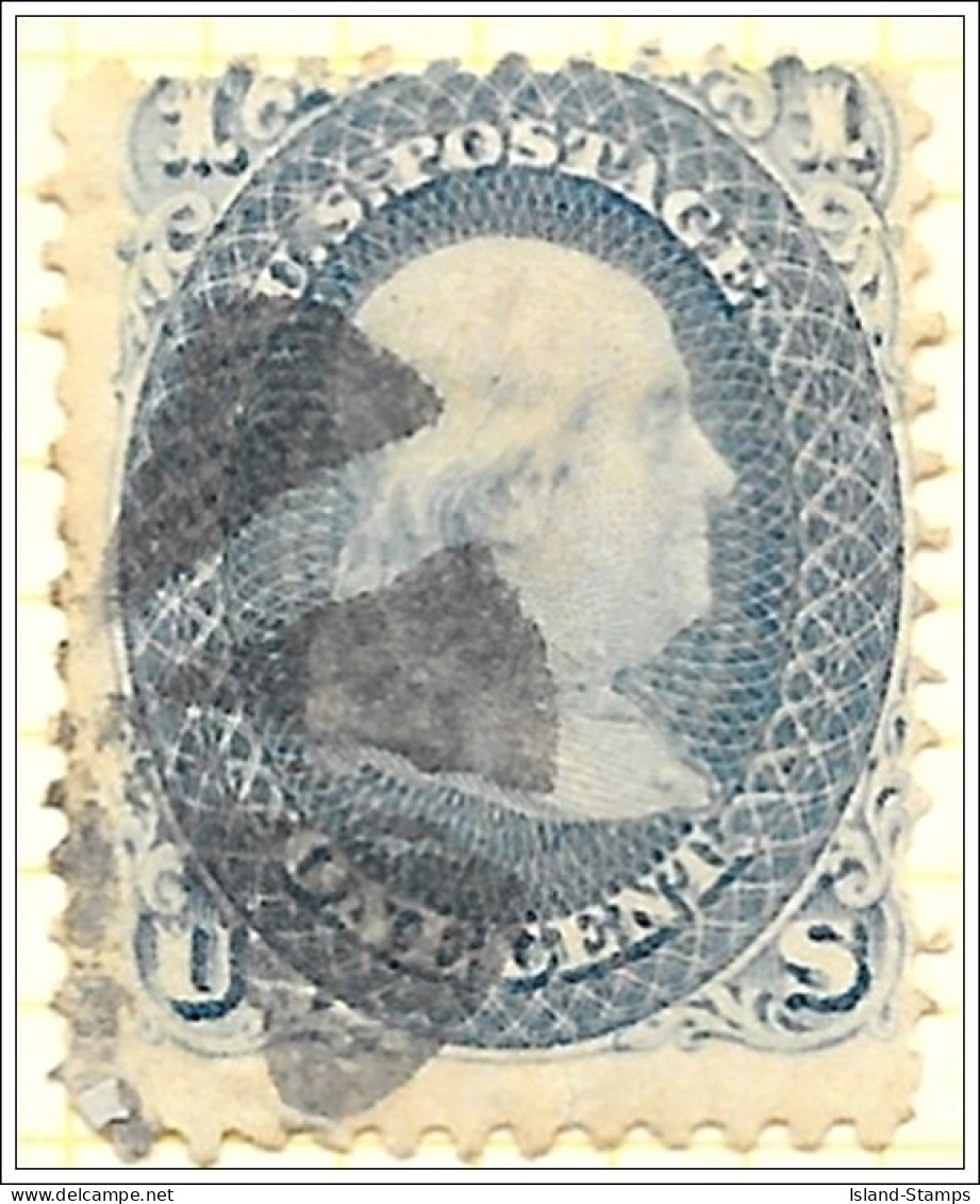 USA 1c Blue, Franklin - Used - Usati