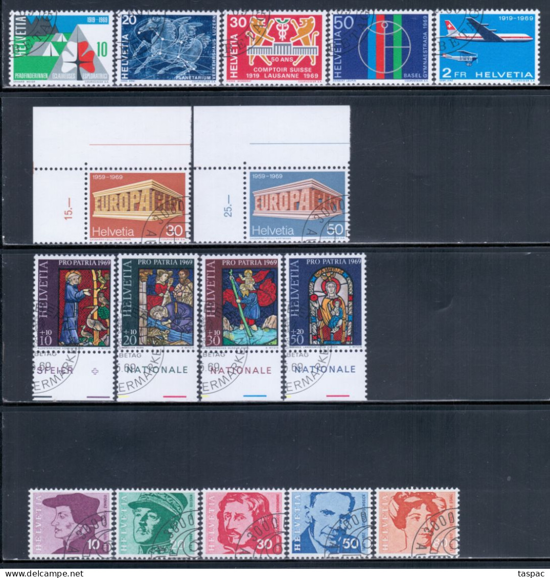 Switzerland 1969 Complete Year Set - Used (CTO) - 24 Stamps (please See Description) - Used Stamps