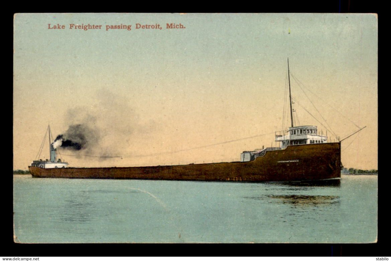 ETATS-UNIS - LAKE FREIGHTER PASSING DETROIT - Other & Unclassified