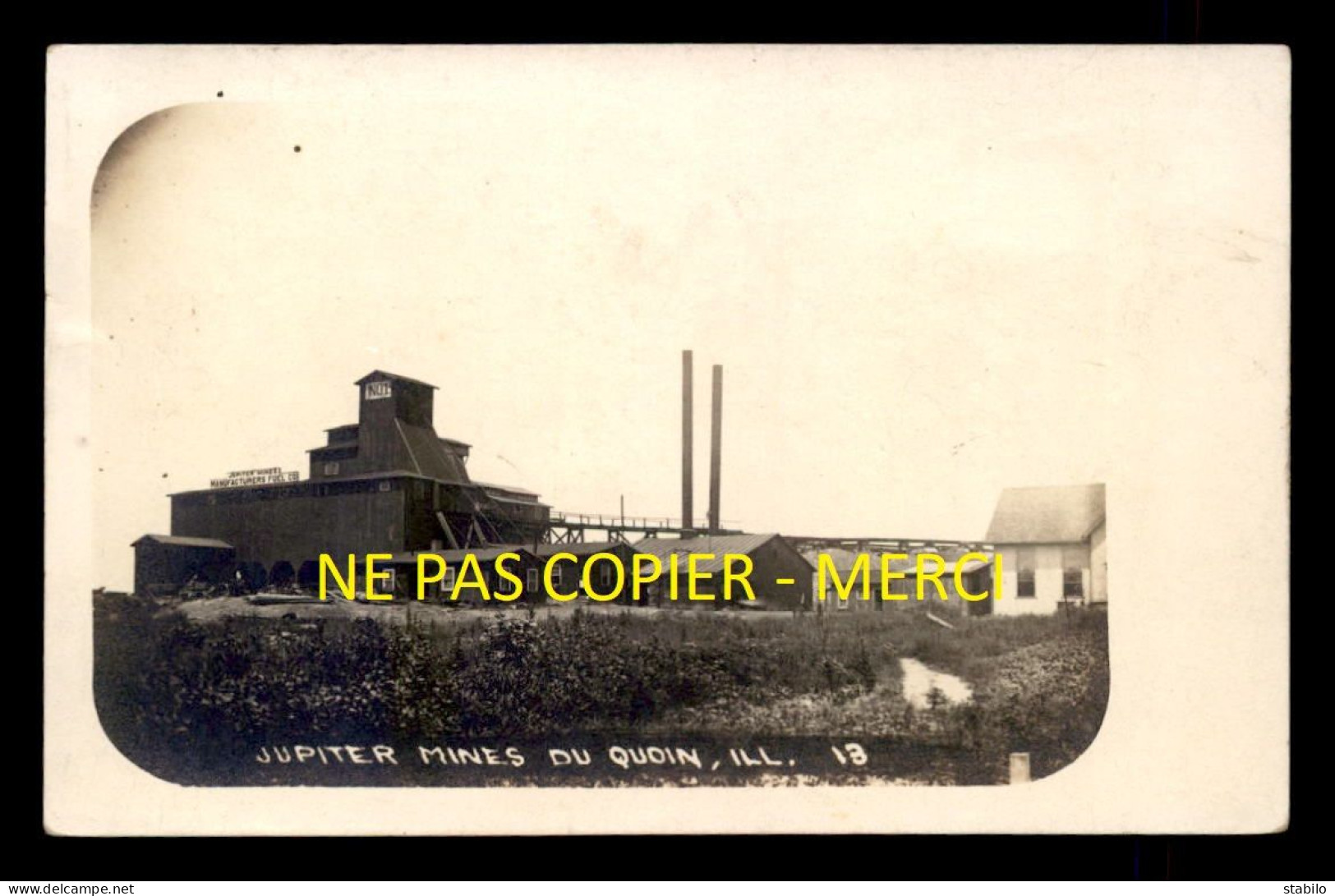 ETATS-UNIS - DU QUOIN - JUPITER MINE- MINE - CARTE PHOTO ORIGINALE - Other & Unclassified