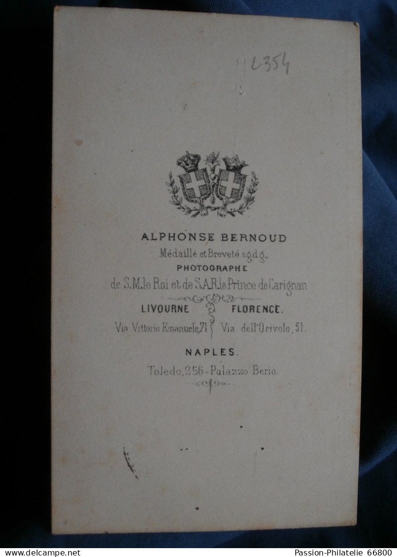 CDV Photo Alphonse Bernoud Livourne (Italie) - Alexandre Dumas Père Avec Autographe Circa 1860-65 - Alte (vor 1900)