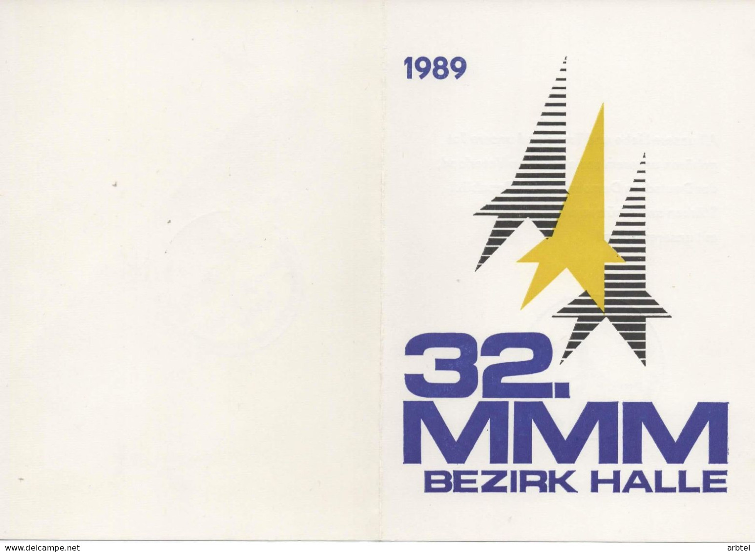 ALEMANIA DDR HALLE 1989 32 FERIA - Cartas & Documentos