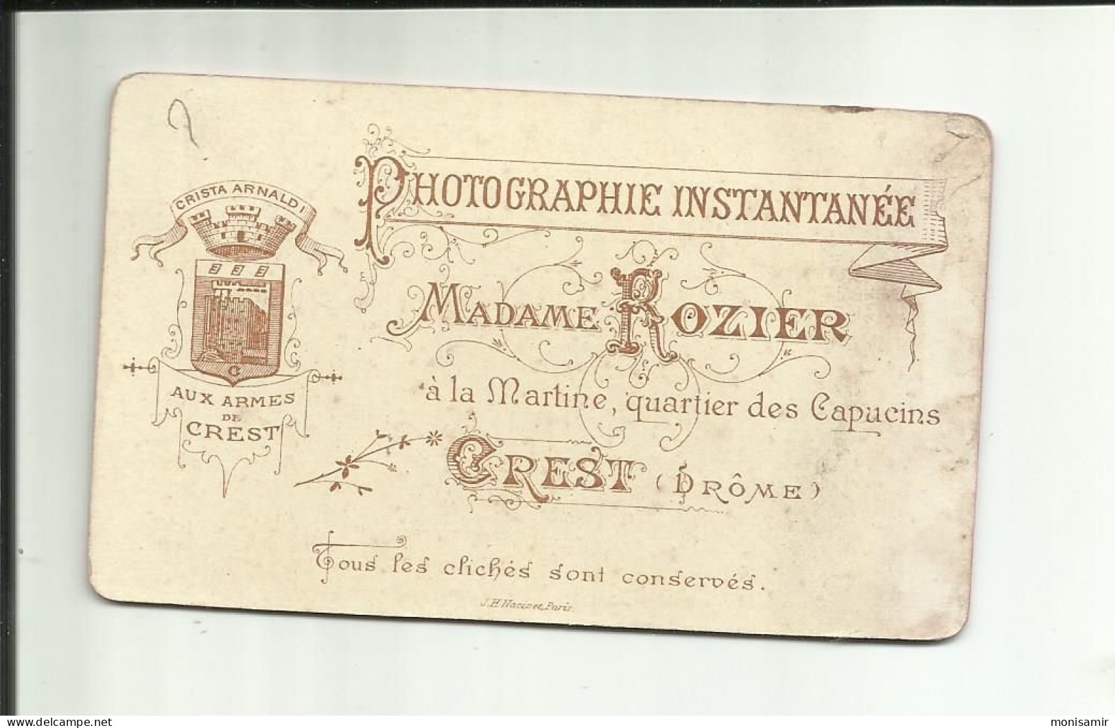 Crest, Carte Photographie, Petit Format,de ROZIER,  Voir Scann - Fotografía