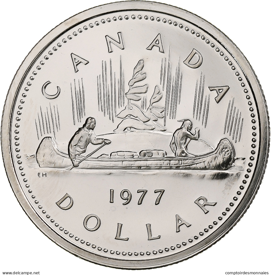 Canada, Elizabeth II, Dollar, 1977, Ottawa, BE, Nickel, FDC, KM:117 - Canada