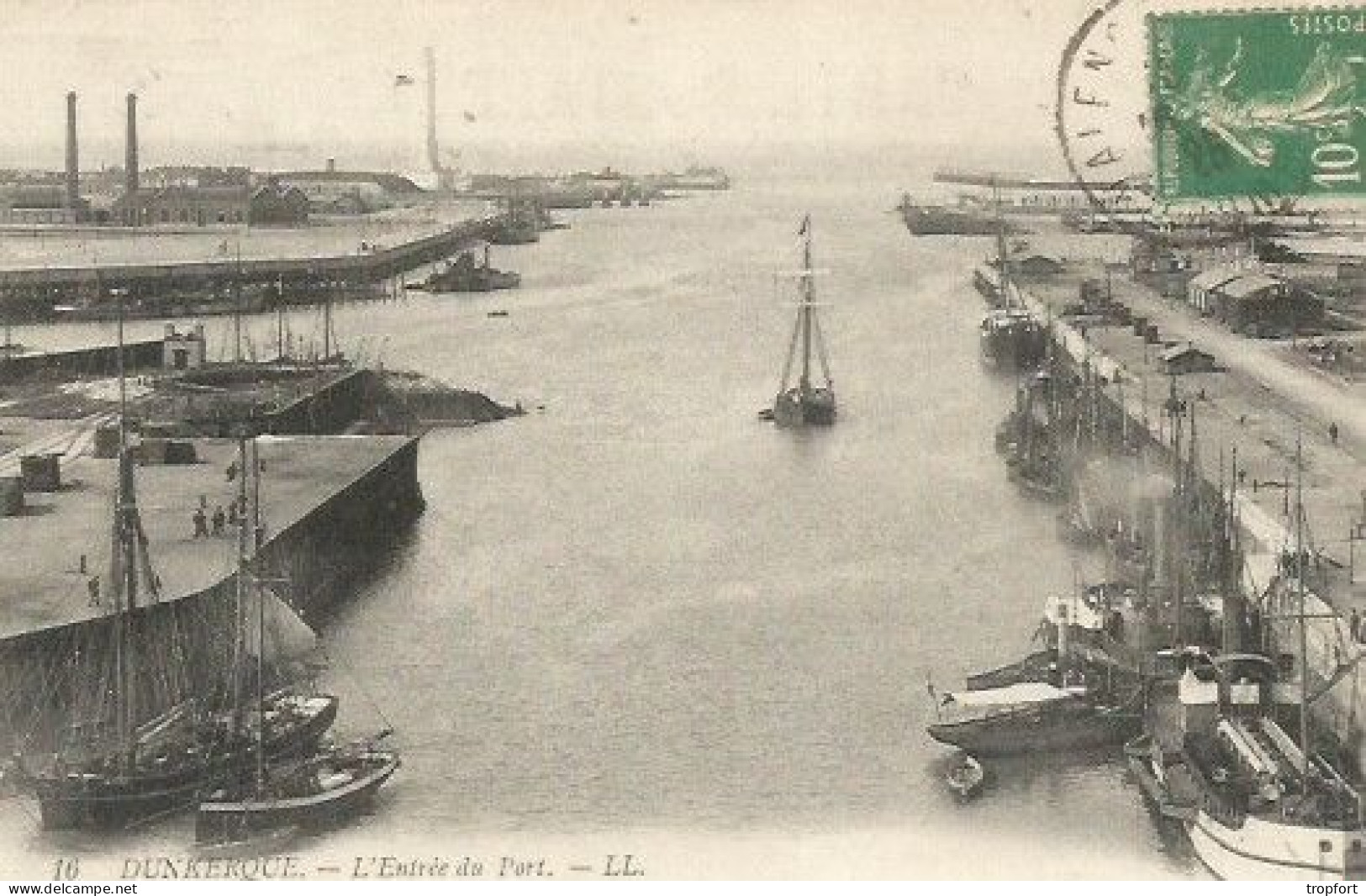 CPA Carte Postale 1905  DUNKERQUE 59  L'entree Du Port - Dunkerque