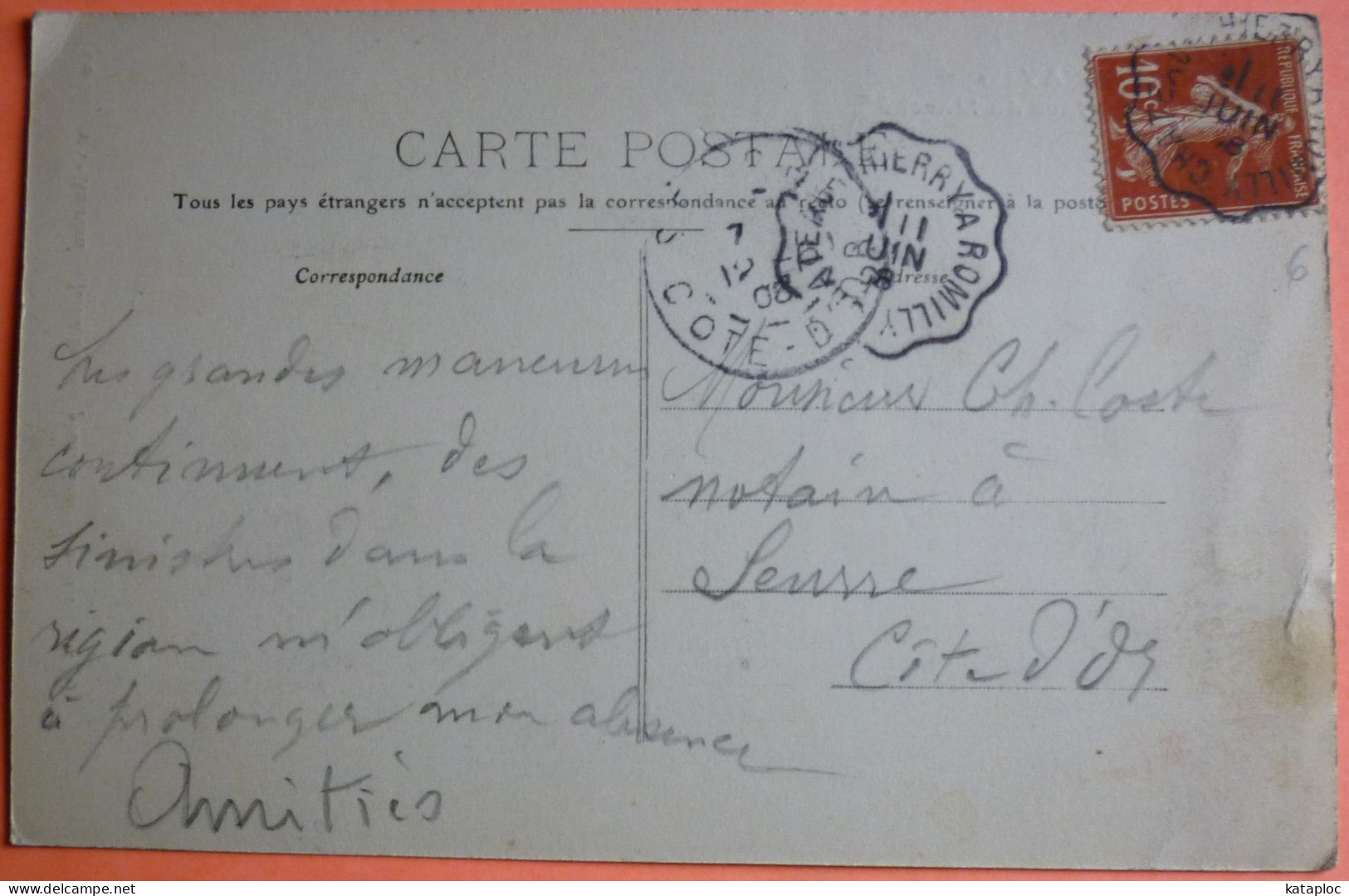 CARTE ESTERNAY - 51 - PLACE DU MARCHE - TRES ANIMEE - 1908 - SCAN RECTO/VERSO - 3 - Esternay