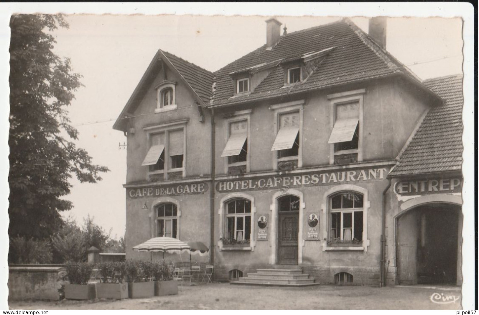 57 - DELME - Café Restaurant De La Gare (CPSM Petit Modèle) - Autres & Non Classés