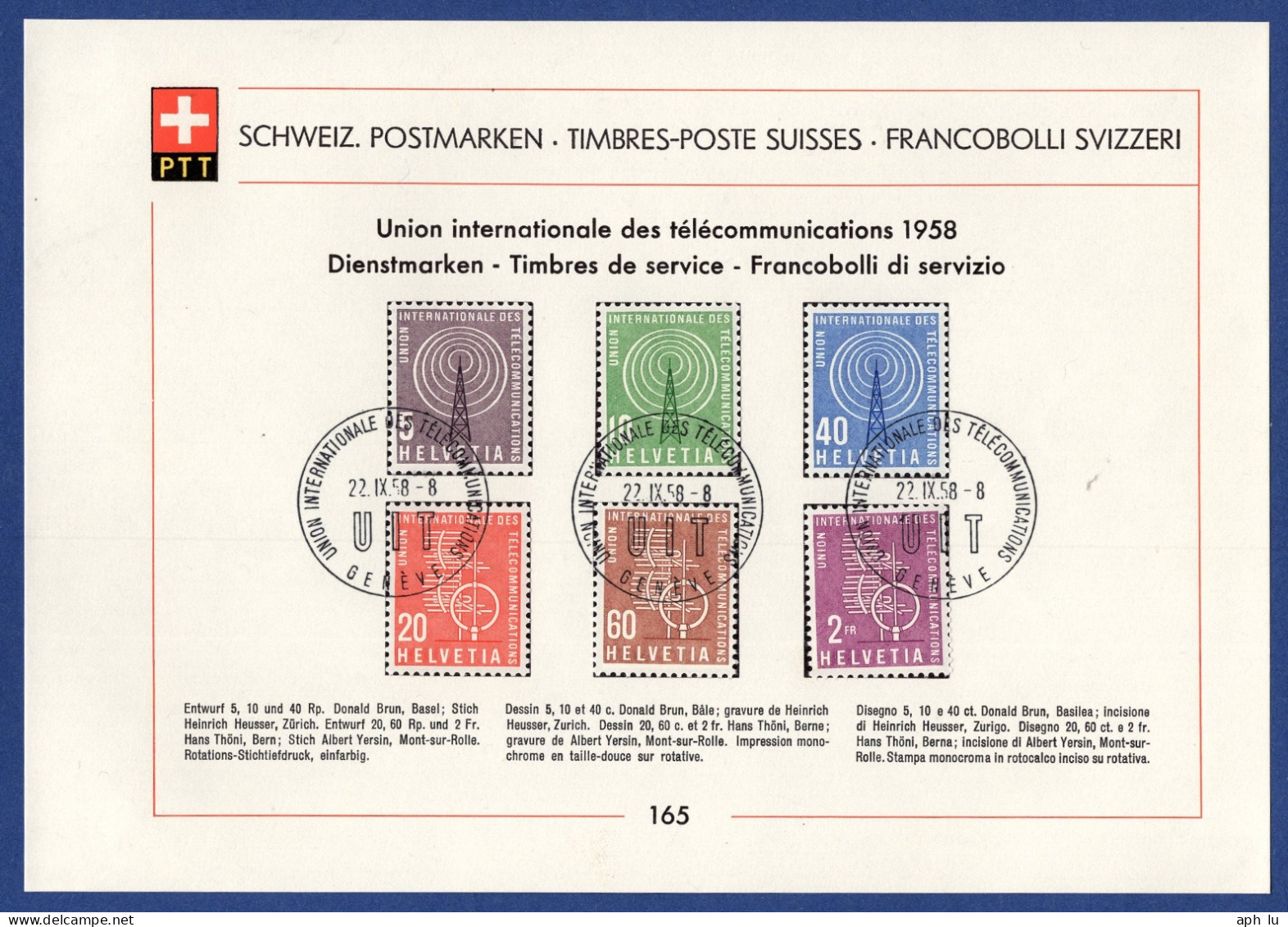 Union Internationale Des Télécommunications (UIT) (DDD066) - Service