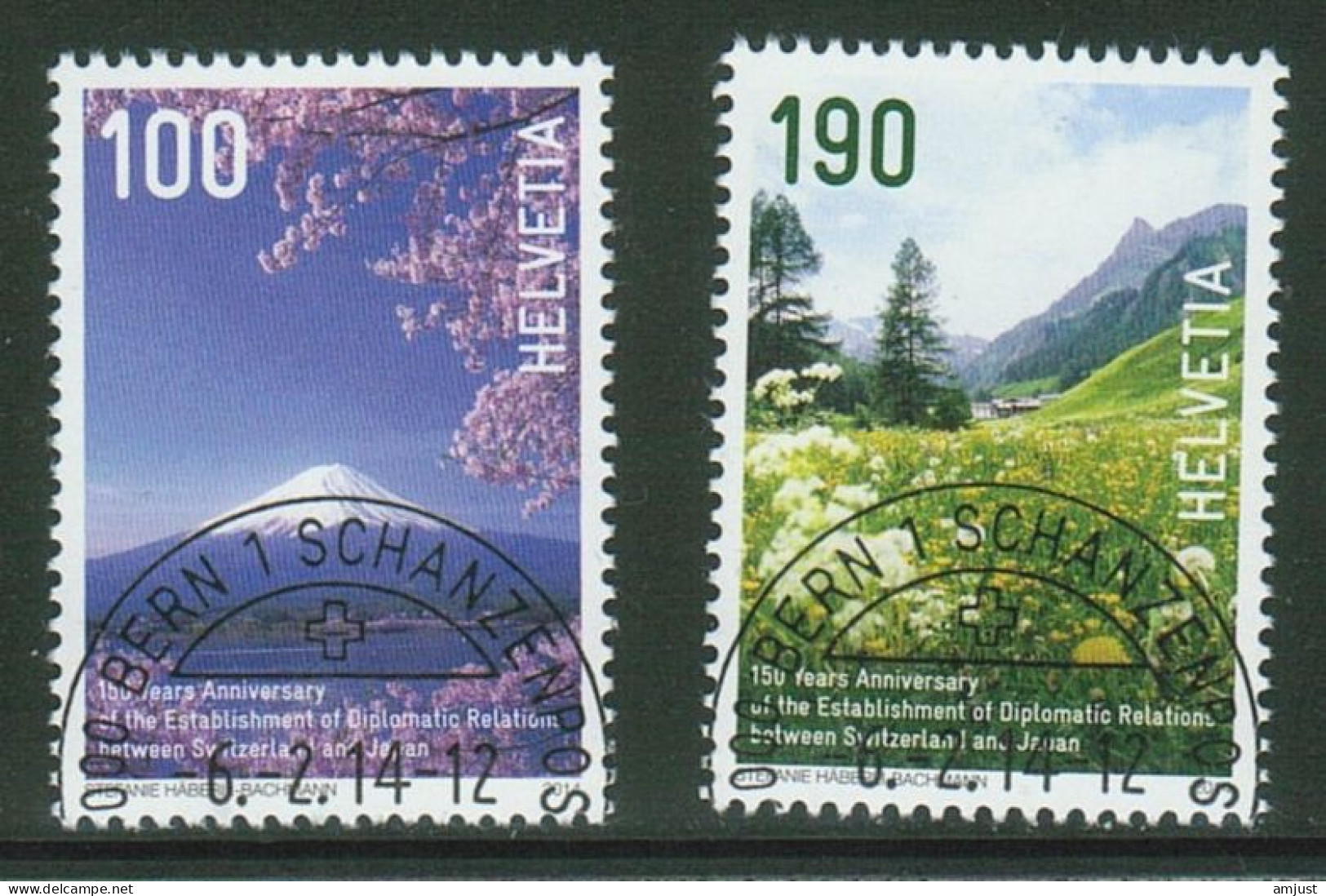 Suisse /Schweiz/Svizzera/Switzerland  // 2014 // 150 Ans Des Relations Japon- Suisses No. 1491-1492 - Used Stamps