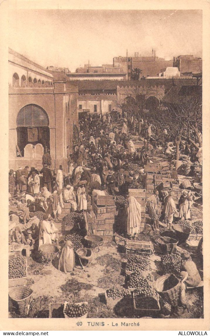 26944 " TUNIS-LE MARCHÉ " (1931) ANIMÉ-VERA FOTO-CART.POST. NON  SPED. - Tunisie