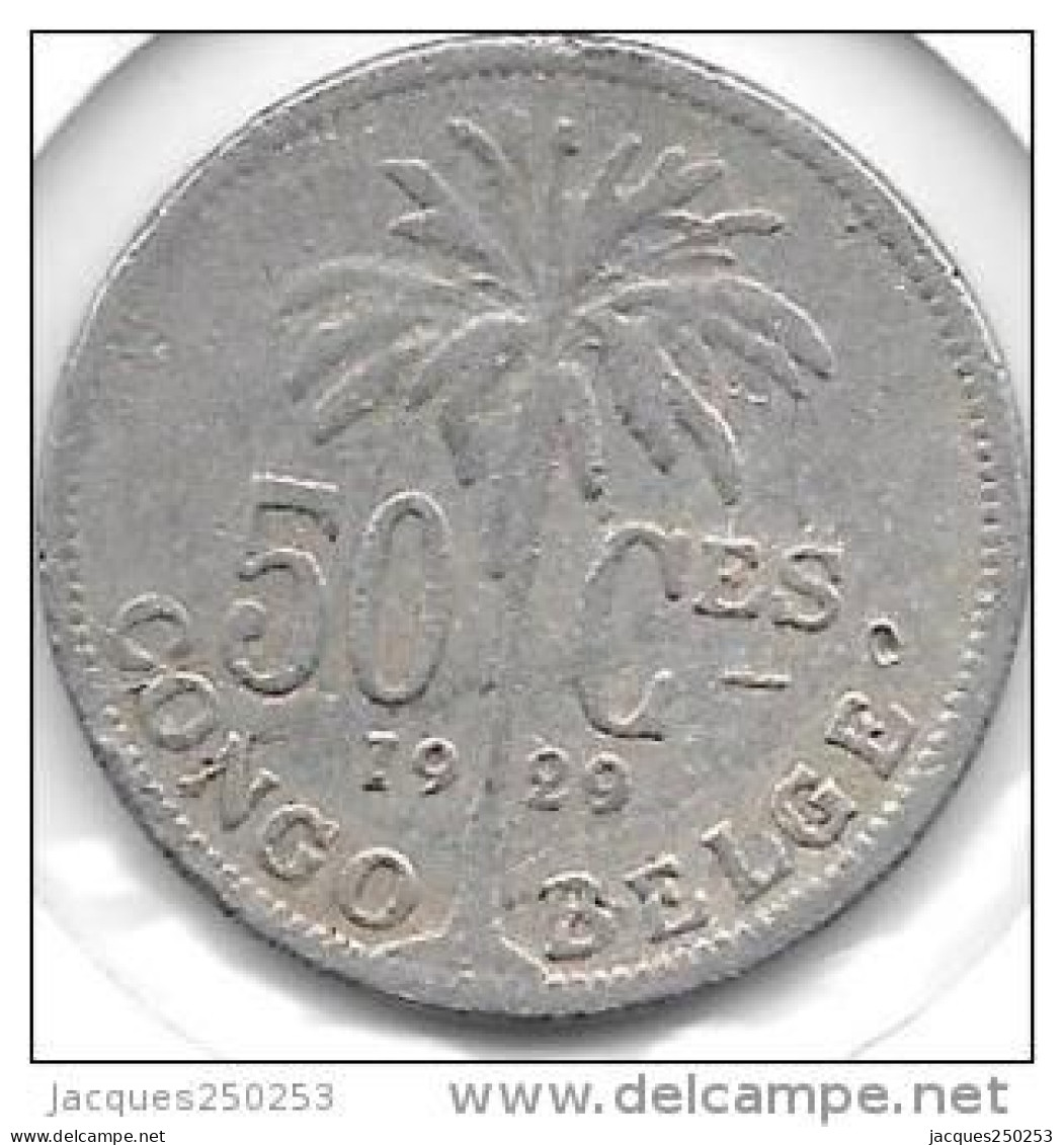 50 Centimes Congo-Belge 1929 FR - 1910-1934: Albert I