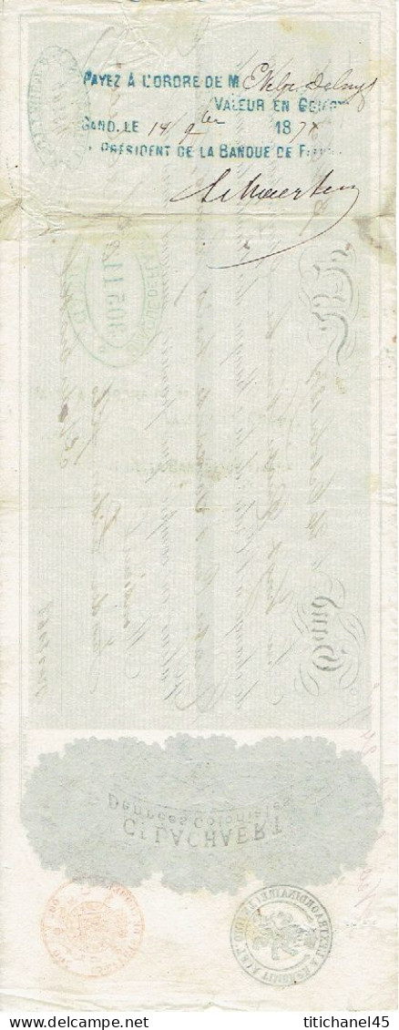 GAND 1874 - Mandat De Ct. LACHAERT Denrées Coloniale Pour VANDERLINDEN Fils Négociant à NEDERBRAKEL - 1800 – 1899