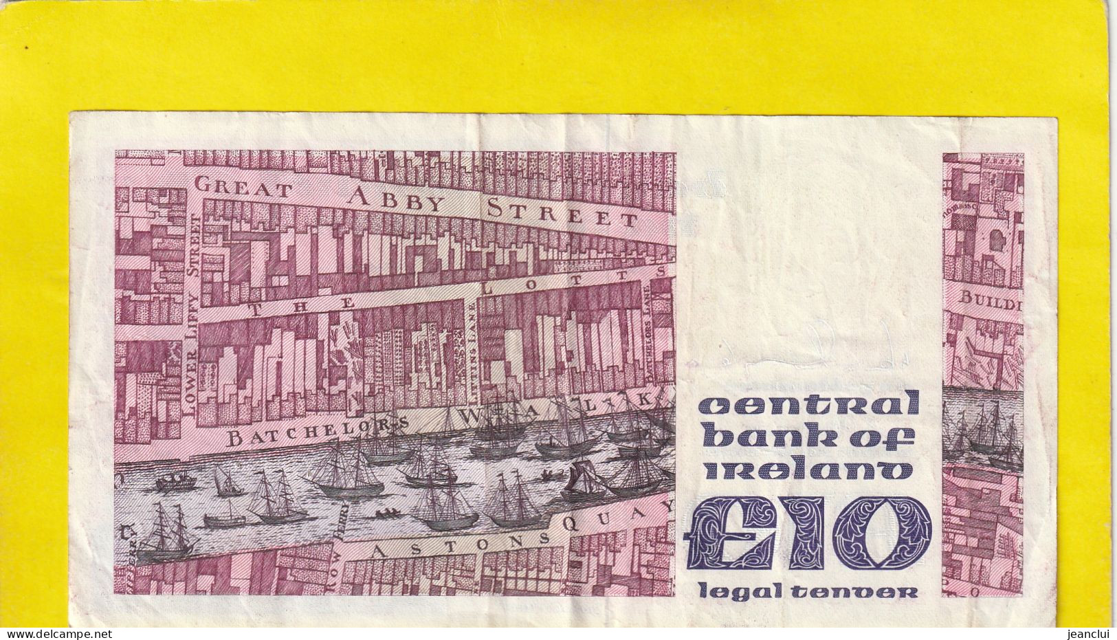 IRELAND / REPUBLIC  .  10 POUNDS  .  09-05-1989  .  N°  DBL 775776  .  2 SCANNES  .  BILLET USITE - Irland