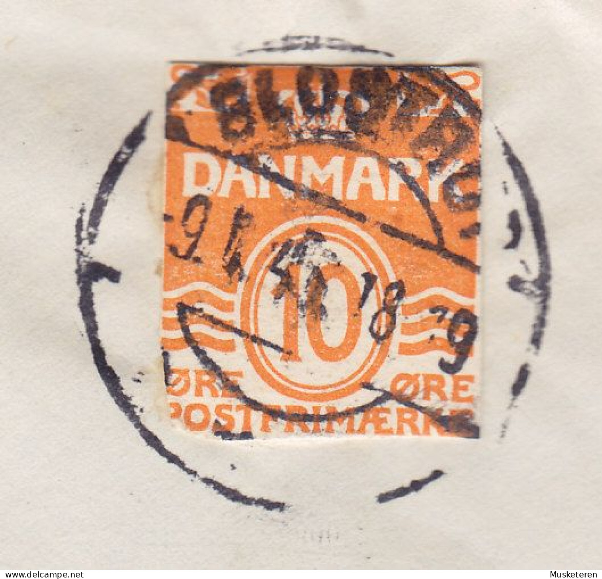 Denmark Brøndbyvester Brotype GLOSTRUP 1946 Cover Brief Lettre Postal Stationery Ganzsache Entier 'Cutout' Franking !! - Brieven En Documenten