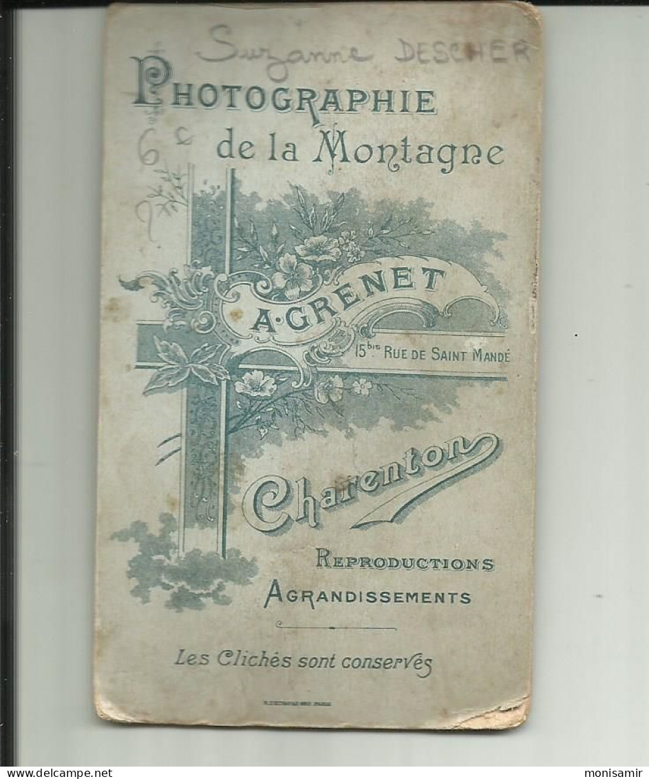 CHARENTON,  Carte Photographie, Petit Format, De A. GRENET, Communiante, Voir Scann - Photographs