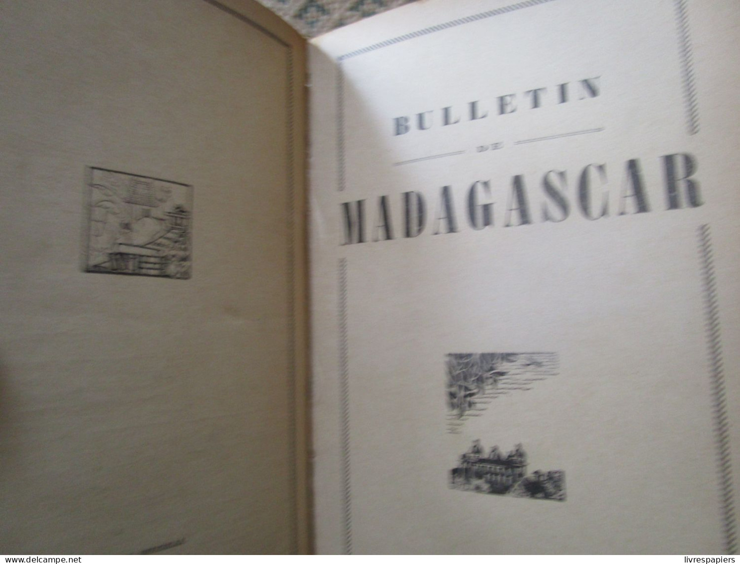 madagascar BULLETIN DE MADAGASCAR 1950 complet janv à dec , relier couvertures conservées