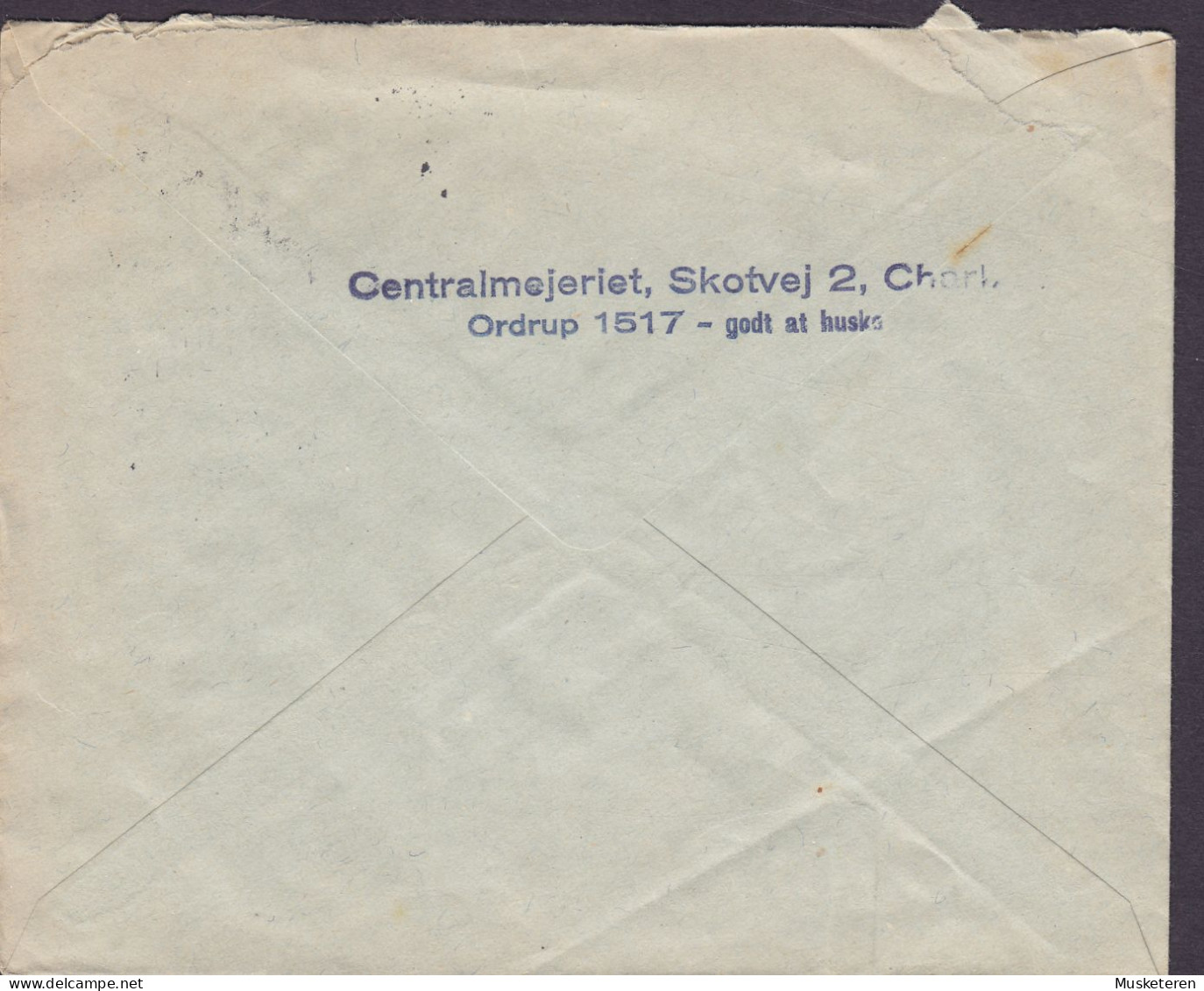 Denmark Centralmejeriet Skotvej 2, ORDRUP Brotype CHARLOTTENLUND 1945 Cover Brief Lettre Church Kirche Eglise Stamp - Briefe U. Dokumente