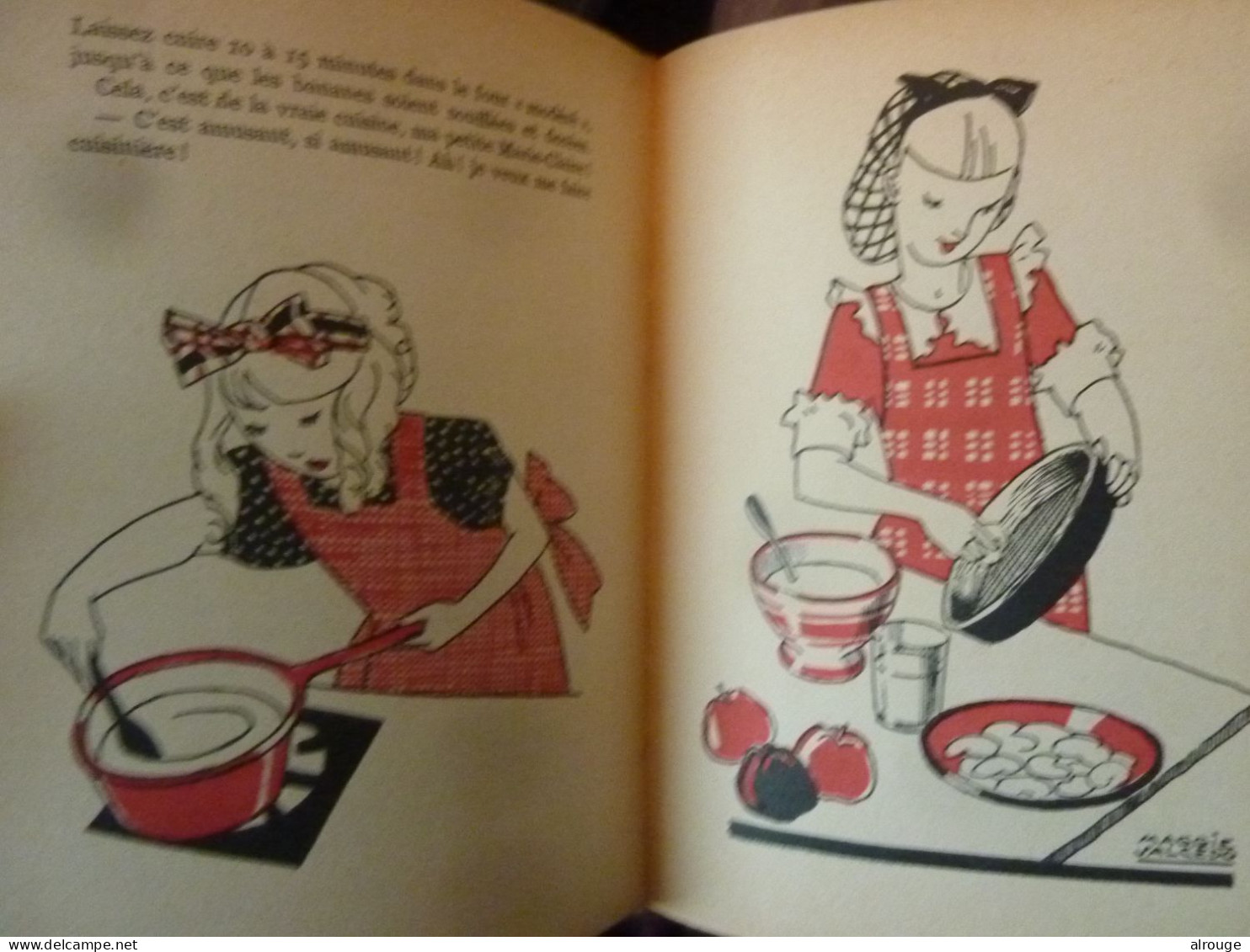 Le Livre De Cuisine Des Petites Filles, Josy Ambroise-Thomas, 1950, Préface D'Edouard De Pomiane, Illustré Des Dessins - Gastronomie