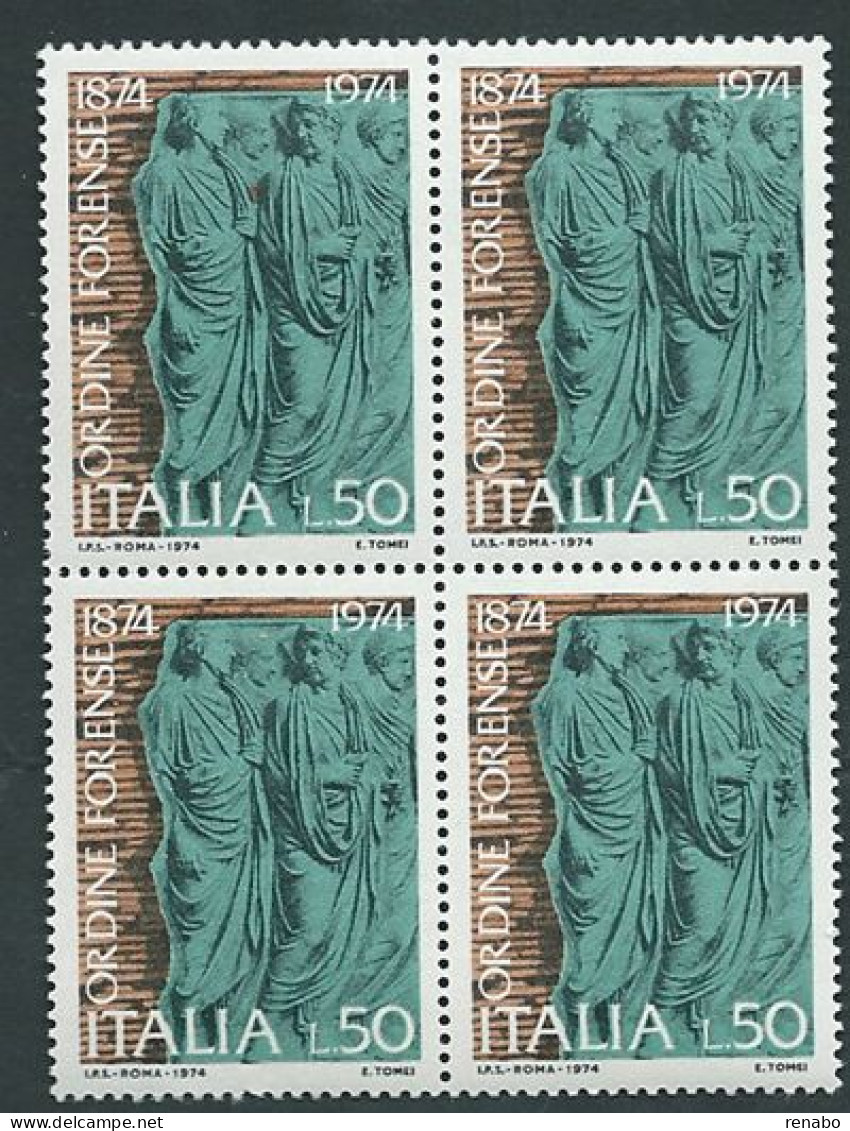 Italia 1974; Ordine Forense. Quartina. - 1971-80: Mint/hinged