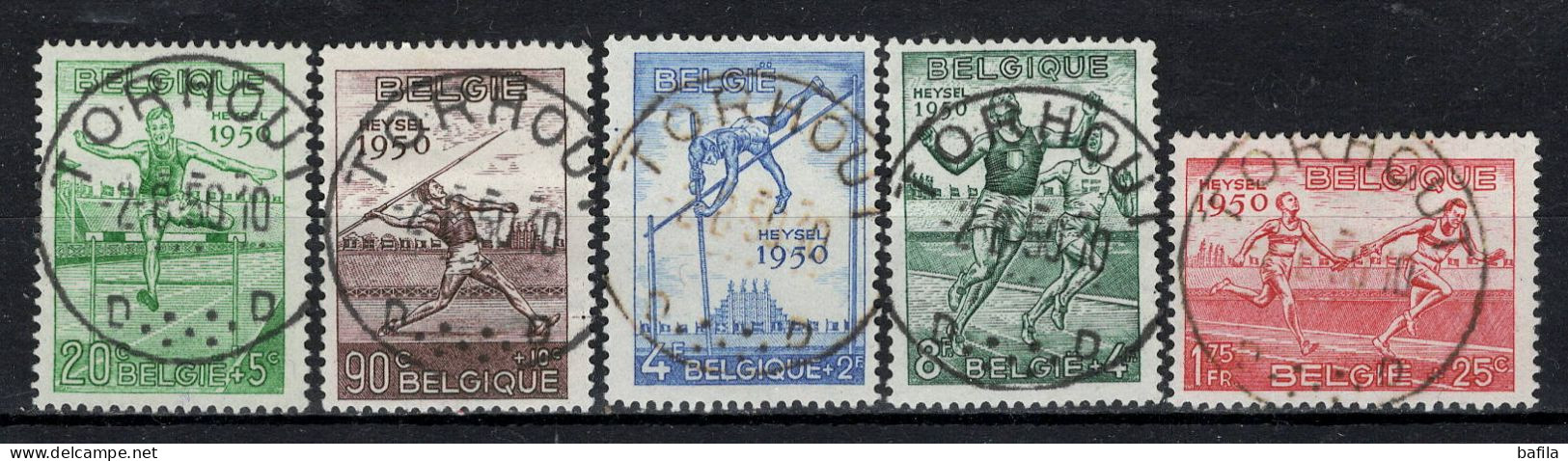 BELGIE: COB 827/831 GESTEMPELD. - Usados