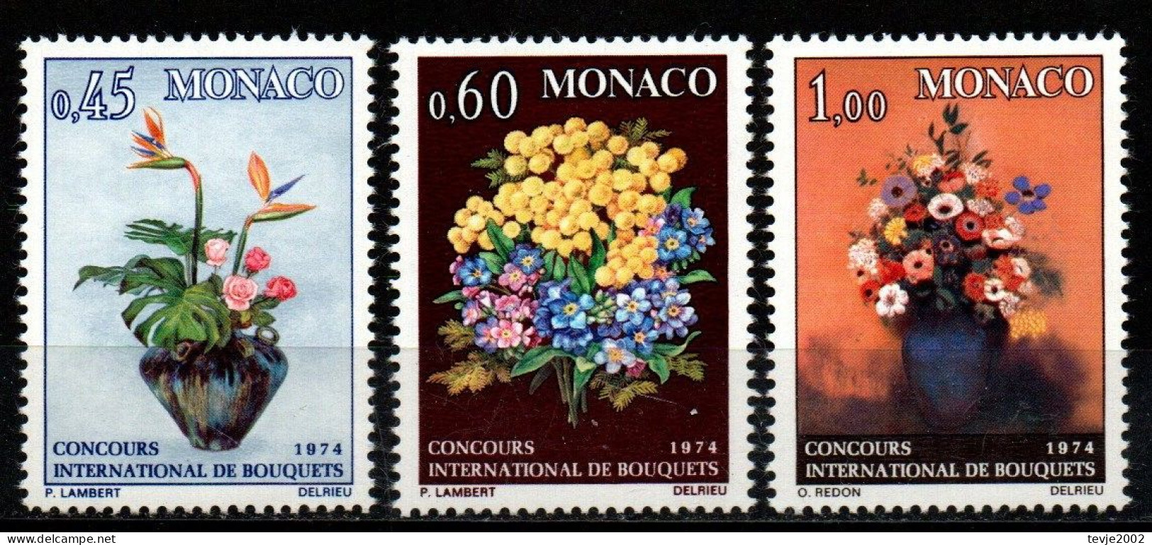Monaco 1973 - Mi.Nr. 1104 - 1106 - Postfrisch MNH - Blumen Flowers - Other & Unclassified