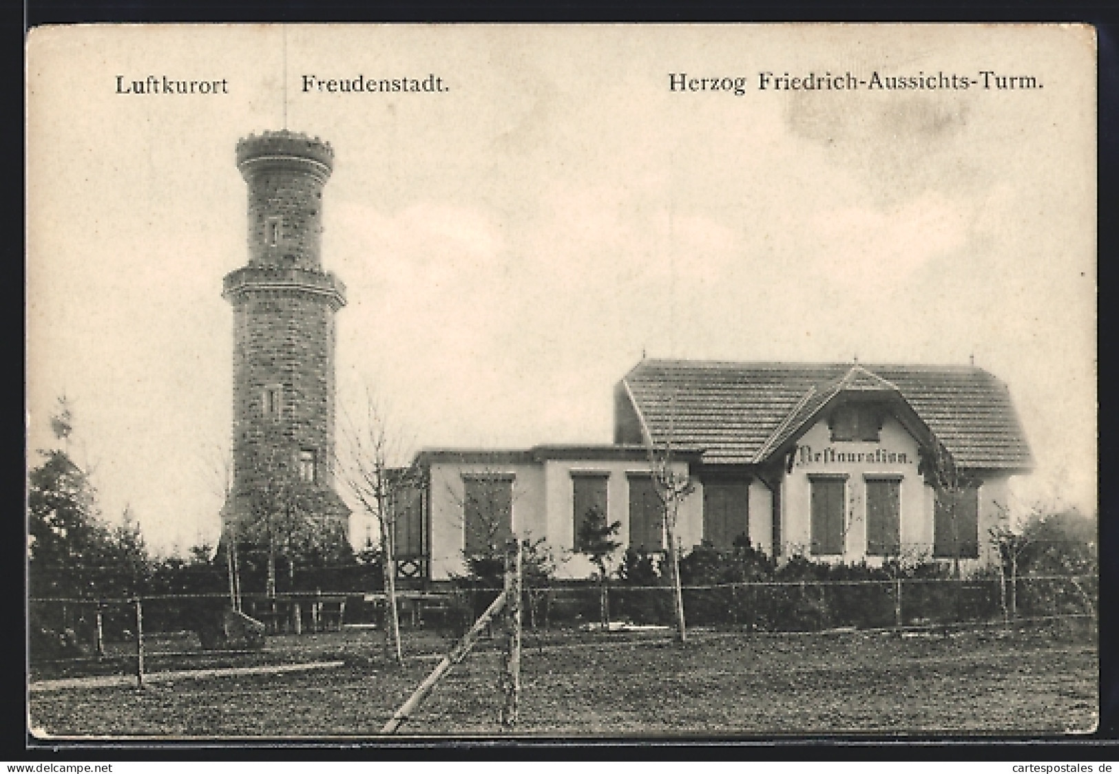 AK Freudenstadt, Herzog Friedrich-Aussichts-Turm Mit Gasthaus  - Freudenstadt