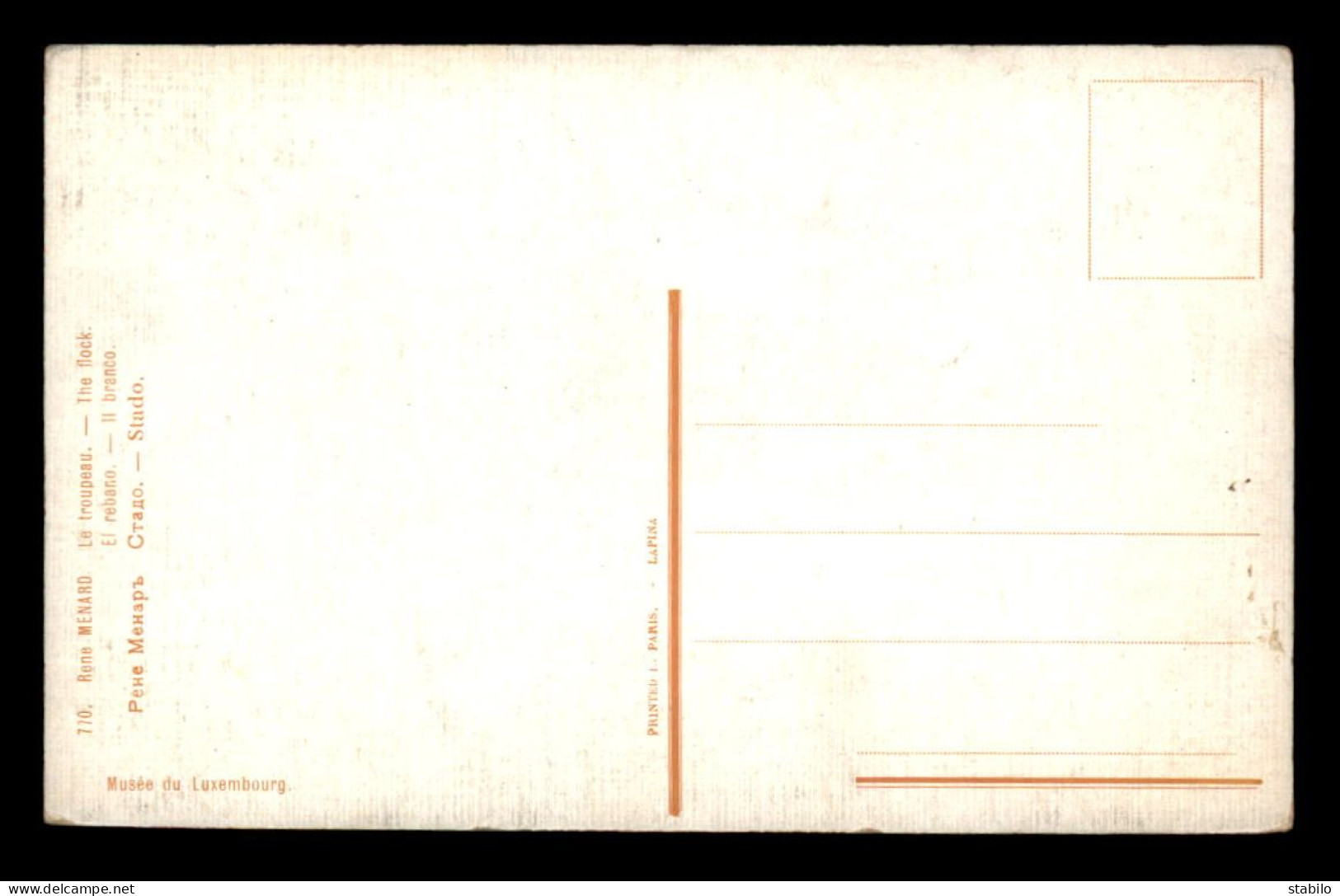 ILLUSTRATEURS - TABLEAU DE RENE MENARD - LE TROUPEAU - EDITION LAPINA N°770 - Sonstige & Ohne Zuordnung