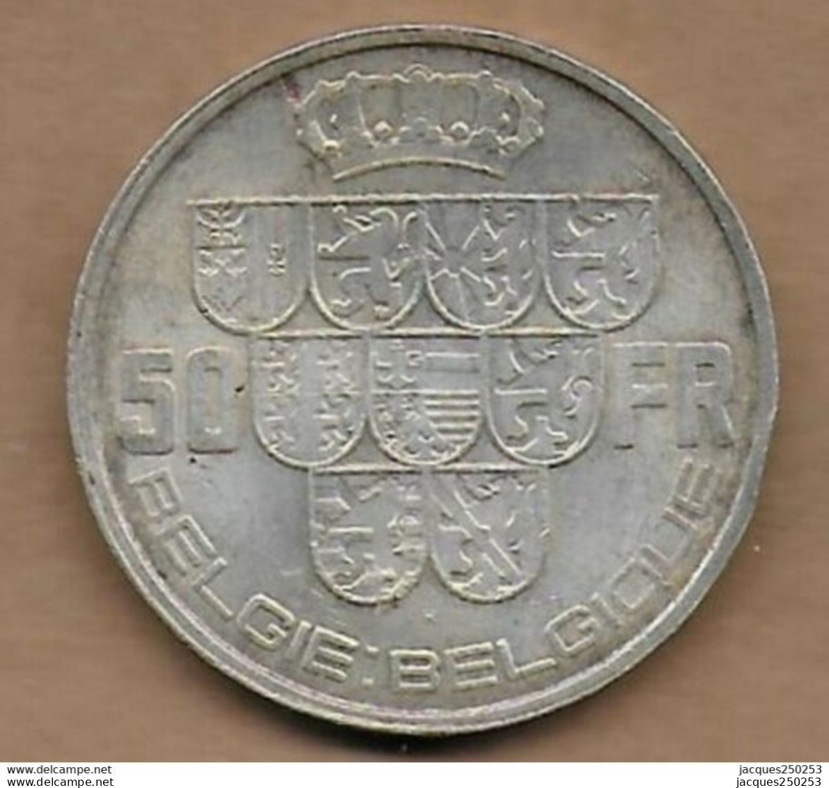 50 Francs Léopold III 1940 FL-FR Pos B SANS CROIX SUR LA COURONNE + TRIANGLE - 50 Frank