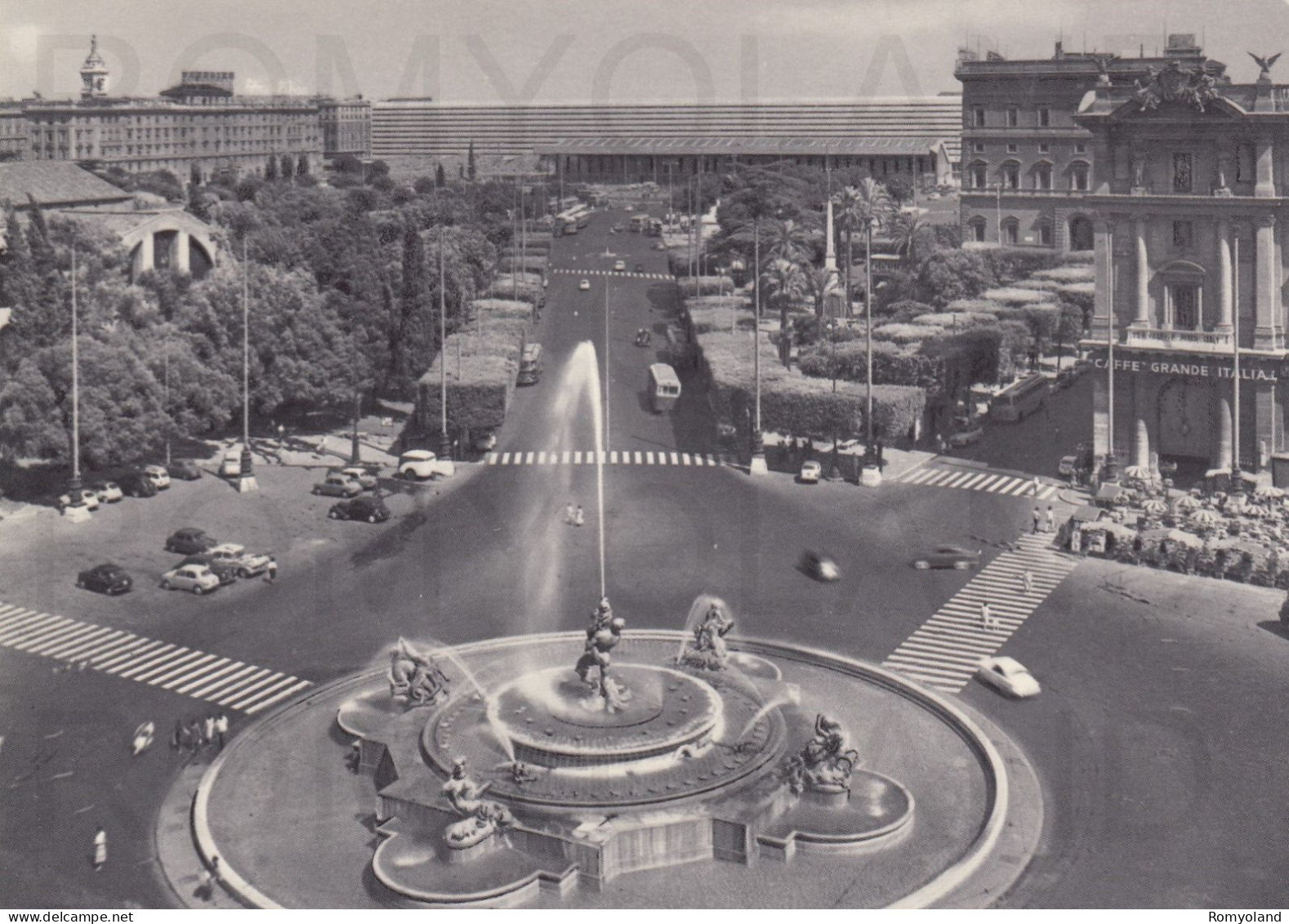 CARTOLINA  C13 ROMA,LAZIO-PIAZZA DELLA REPUBBLICA-STAZIONE TERMINI-STORIA,MEMORIA,CULTURA,BELLA ITALIA,NON VIAGGIATA - Piazze