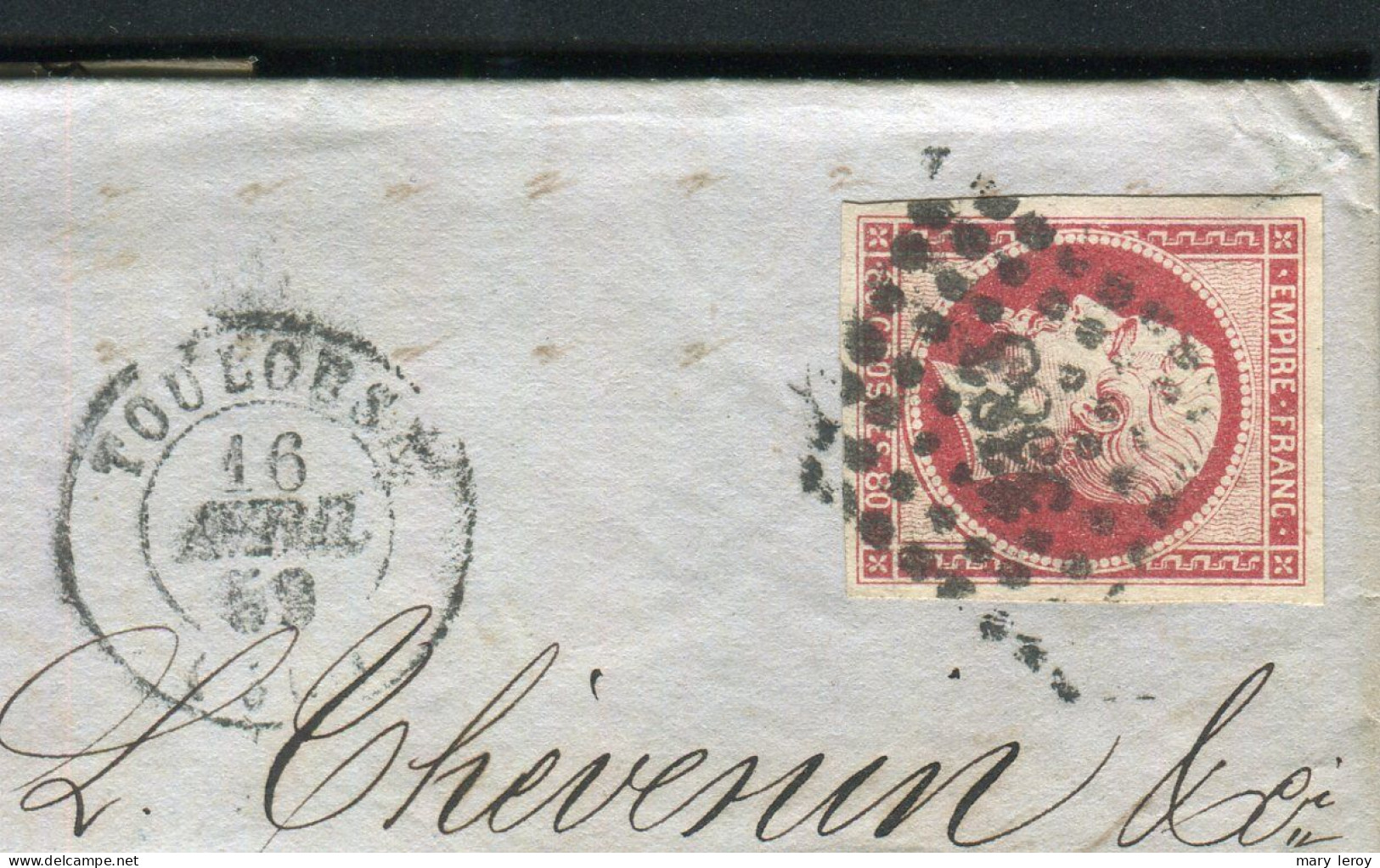 Superbe Lettre De Toulouse Pour Saint Gaudens ( 1859 ) Avec Un N° 17A - 1849-1876: Periodo Clásico