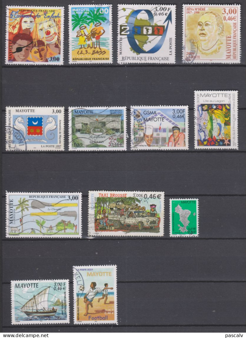 Lot De Timbres En Francs Et Francs / Euros - Usados