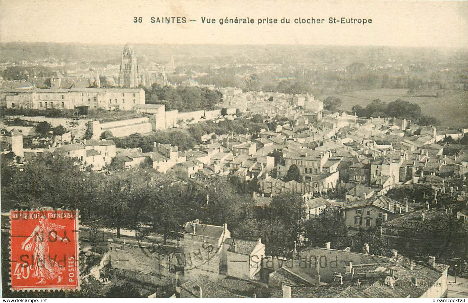 Top Promotion 4 Cpa SAINTES. La Charente. Bibliothèque Et Pont Avec Caserne Bremont D'Ars - Saintes