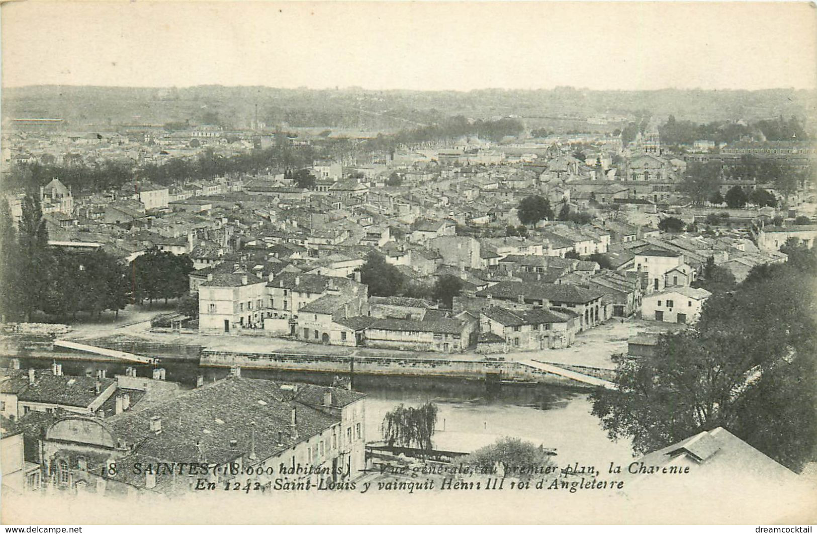 Top Promotion 4 Cpa SAINTES. La Charente. Bibliothèque Et Pont Avec Caserne Bremont D'Ars - Saintes