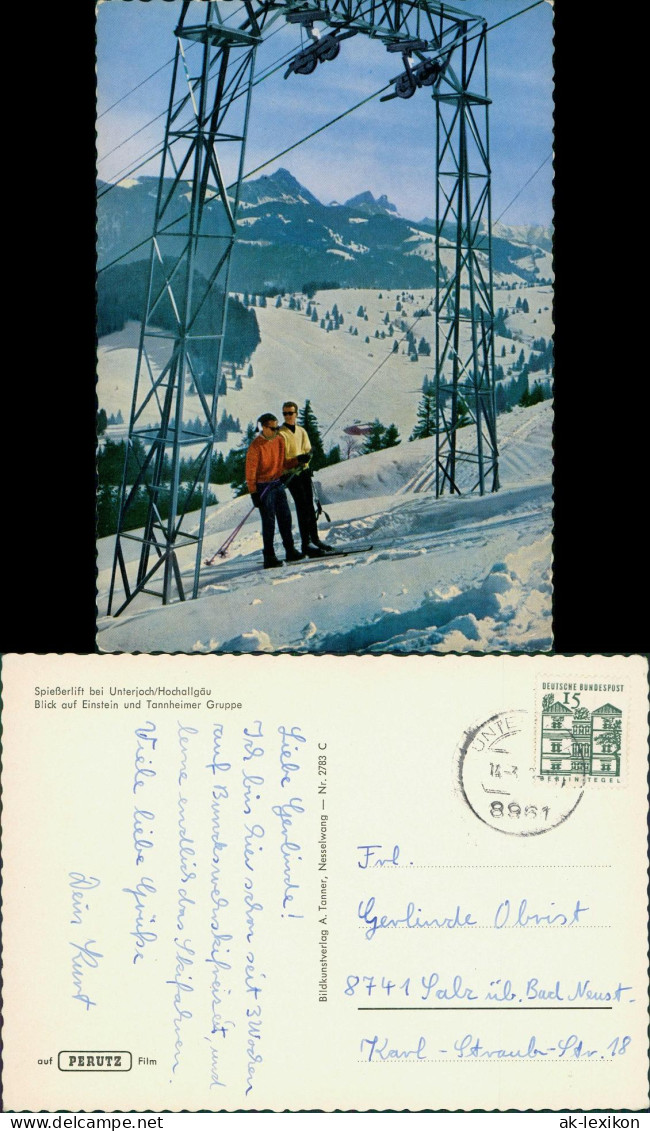 Unterjoch Bad Hindelang Skifahrer - Spießerlift Tannheimer Gruppe 1971 - Other & Unclassified