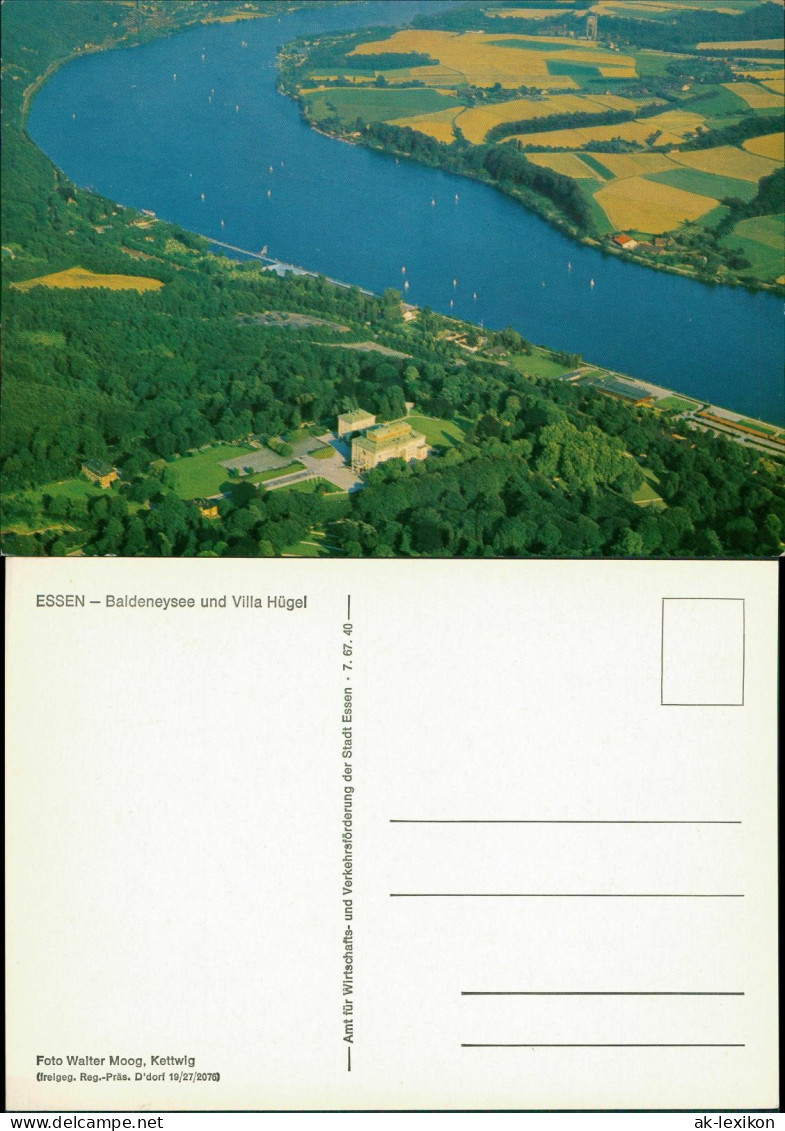 Bredeney-Essen (Ruhr) Baldeneysee Und Villa Hügel Flugzeug Aus, Luftbild 1970 - Essen