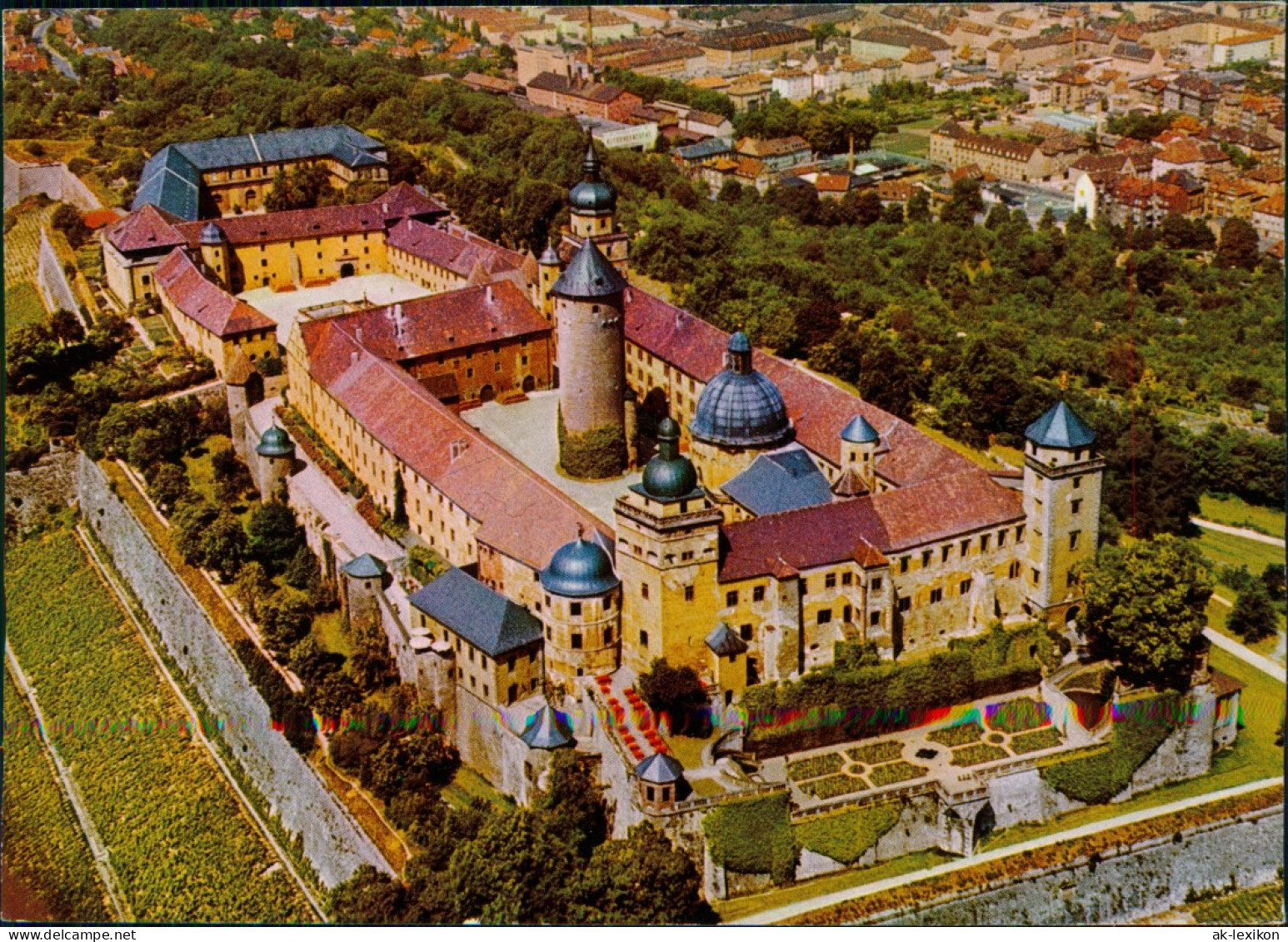 Würzburg Festung Marienberg Vom Flugzeug Aus, Luftaufnahme 1981 - Wuerzburg