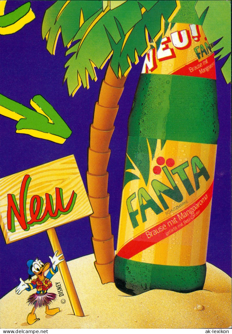 DISNEY Donald Duck Wirbt Für FANTA Brause (Reklame Werbung) 1980 - Publicité