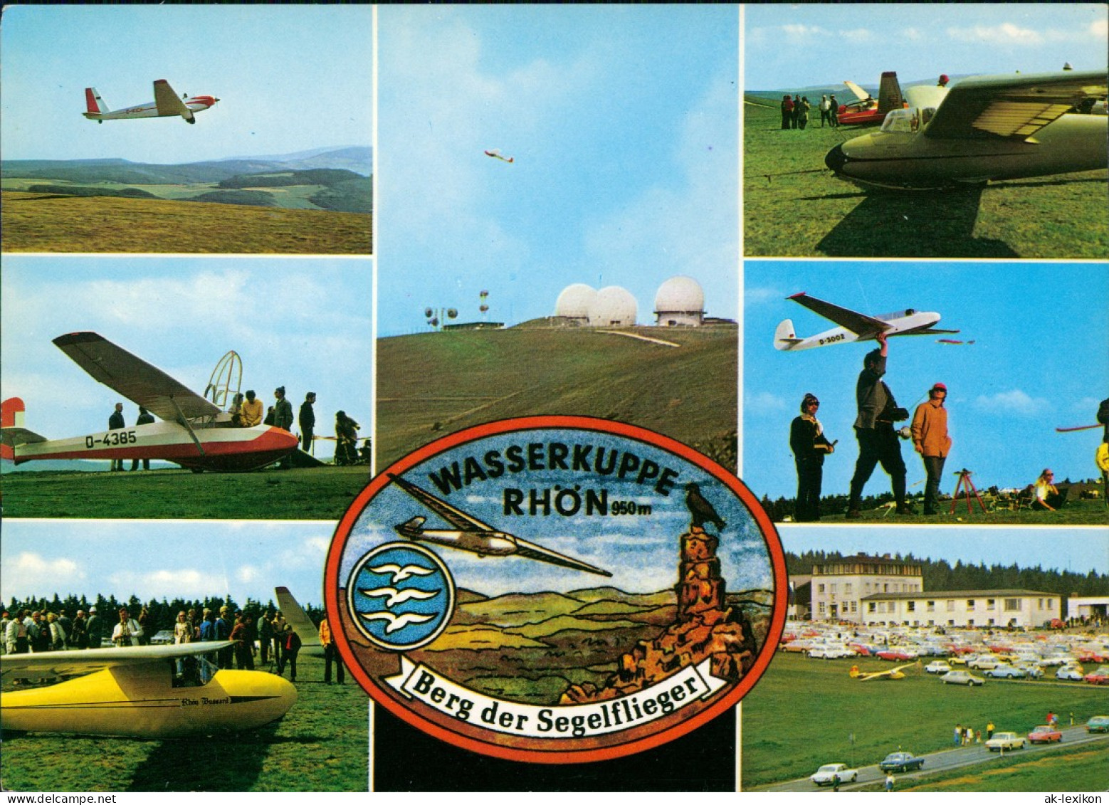 Gersfeld (Rhön) Wasserkuppe Mehrbild-AK Motorsegler & Segelflugschule 1988 - Altri & Non Classificati