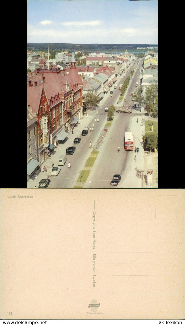 Postcard Luleå Luleå, Storgatan Ortsansicht Strassen Ansicht 1970 - Suède