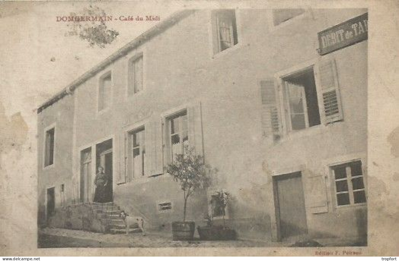 CPA Carte Postale   54  DOMGERMAIN Café Du Midi  1918 - Autres & Non Classés