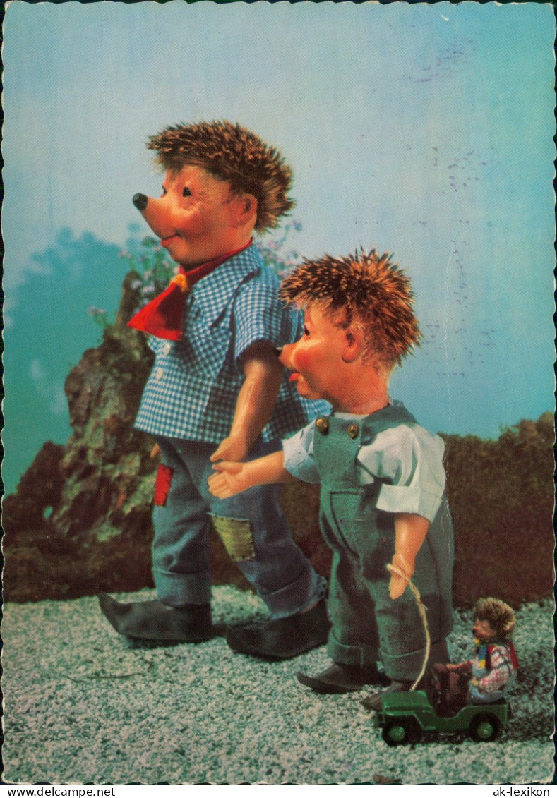 Ansichtskarte  Mecki (Igel-Figuren) Mit "Mini-Mecki" Im Spielzeug-Auto 1959 - Mecki