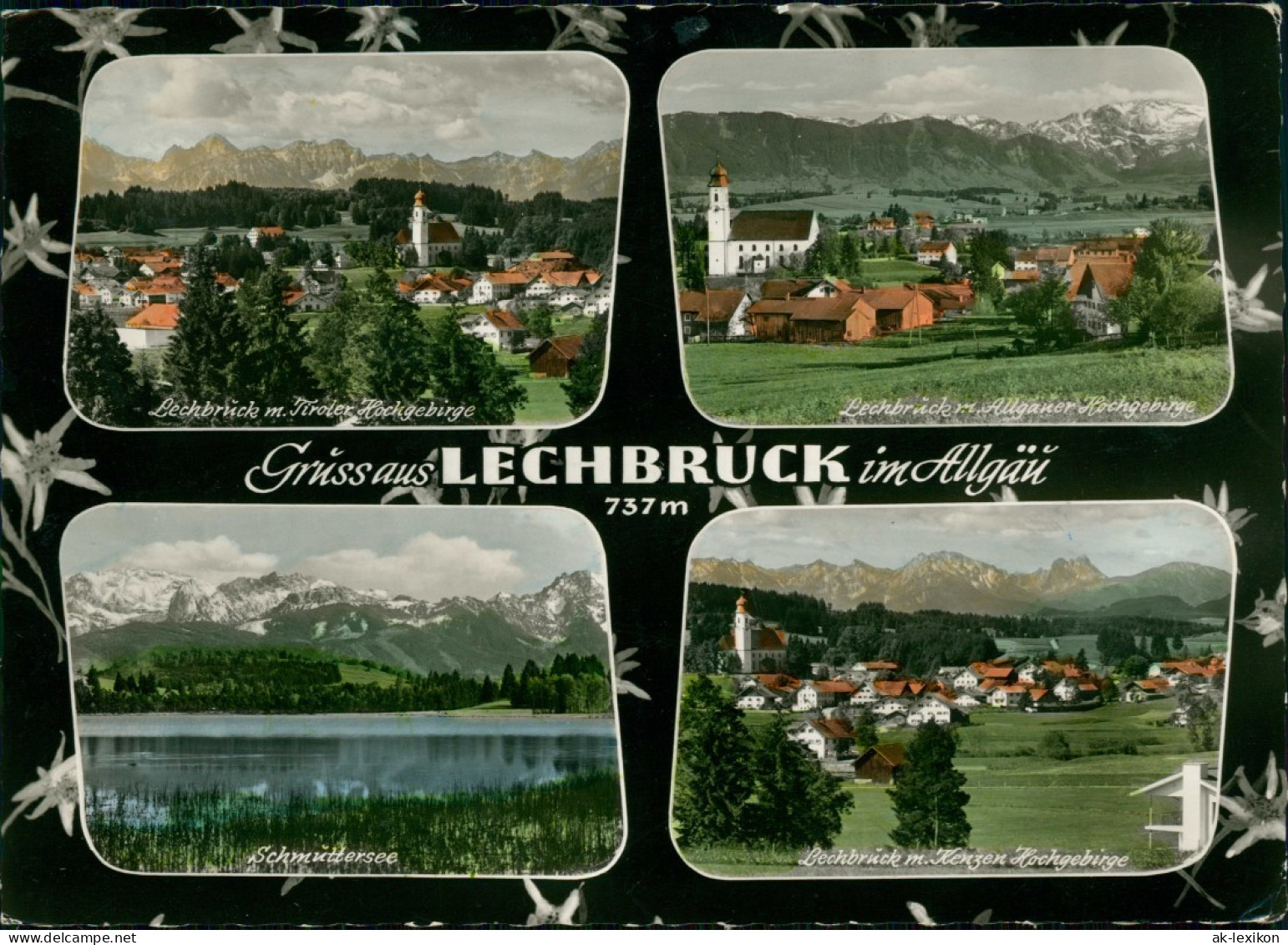 Ansichtskarte Lechbruck Am See Mehrbildkarte Mit 4 Panorama-Ansichten 1960 - Other & Unclassified