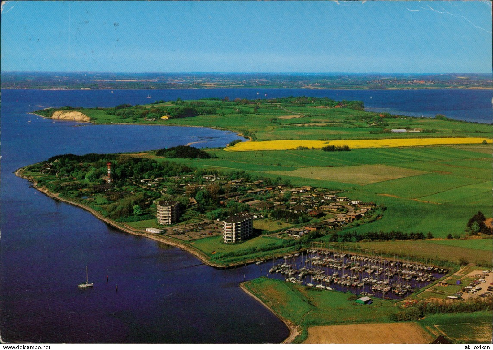 Glücksburg (Ostsee)  Yachthafen Schausende Vom Flugzeug Aus, Luftaufnahme 1990 - Autres & Non Classés