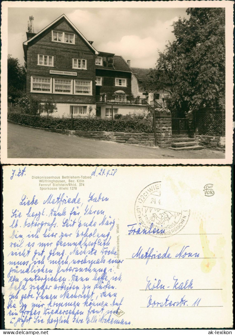 Wülfringhausen (zu Wiel) Diakonisseahous Bethlehem Wülfringhausen, Bz Köln 1958 - Other & Unclassified