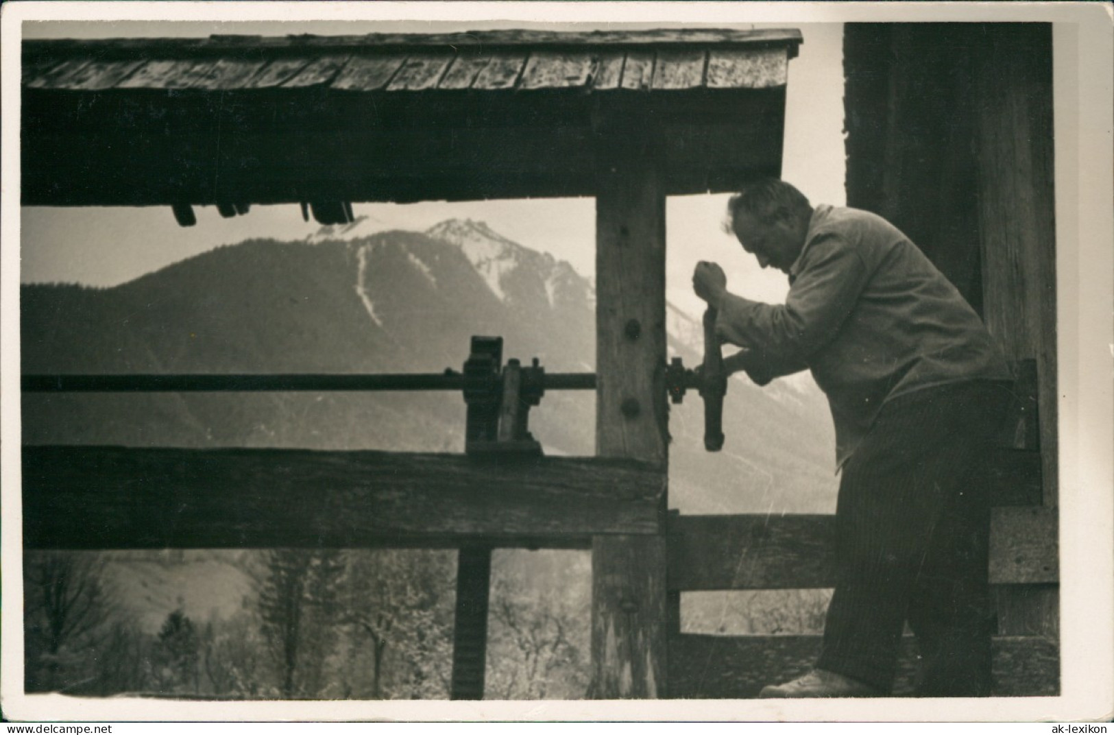 Foto  Arbeiter Am Wehr Im Hochgebirge 1934 Privatfoto - To Identify