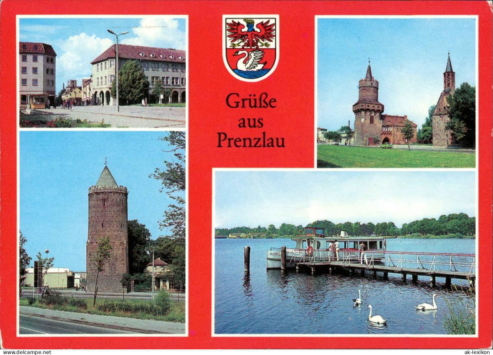 Prenzlau HO-Hotel "Uckermark"  Heiliggeistkapelle  MS "Uckerperle" 1986 - Prenzlau