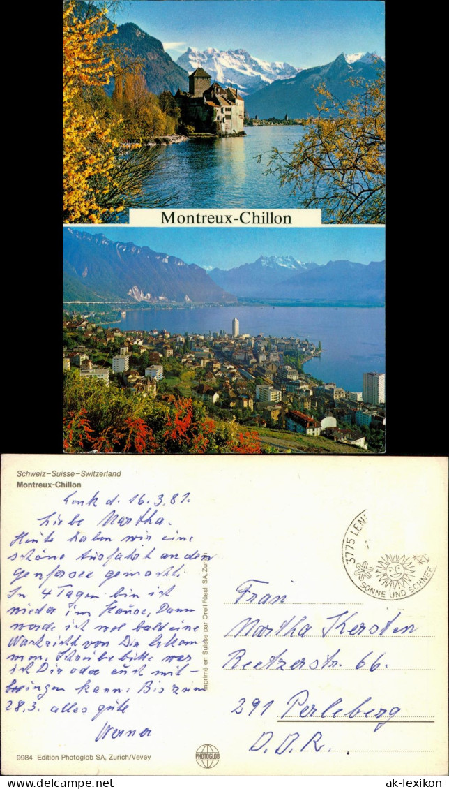 Ansichtskarte Veytaux Montreux-Chillon Schweiz-Suisse-Switzerland 1981 - Otros & Sin Clasificación