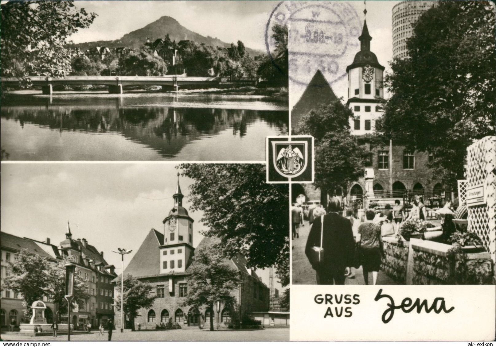 Ansichtskarte Jena 3 Bild: Stadtansichten 1980  Gel. Eilsendung - Jena