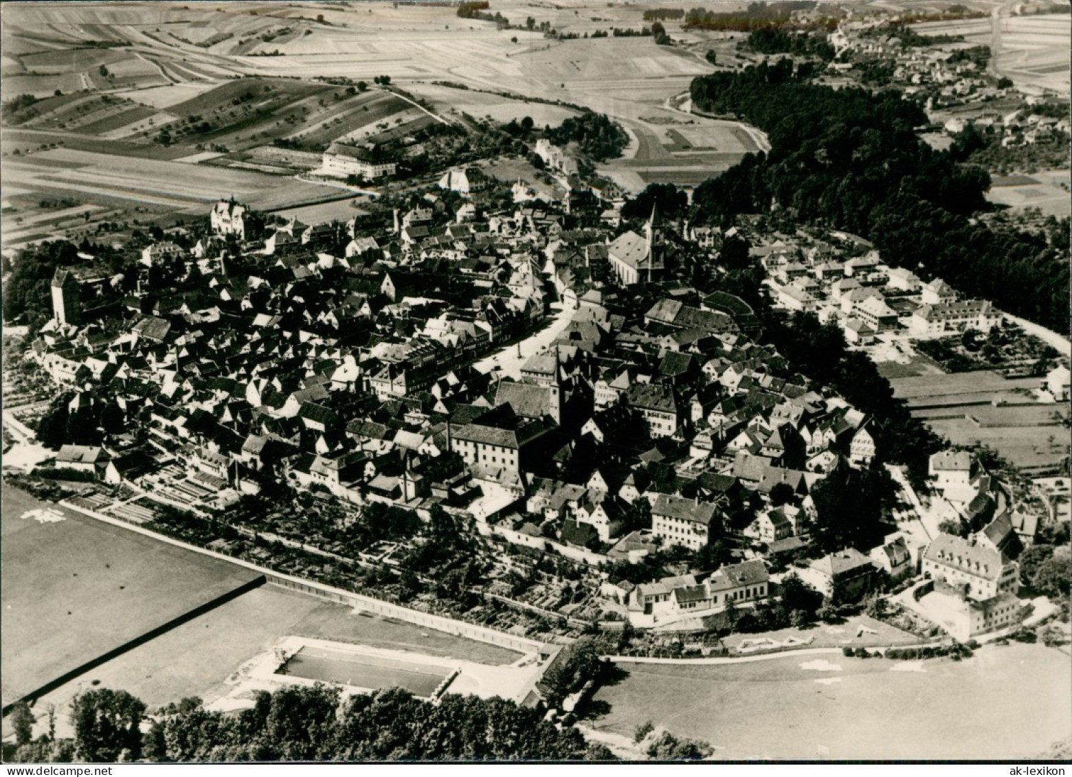 Ansichtskarte  Luftbilde / Überflugkarte Stadt Am Fluß Deutschland 1971 - Non Classés